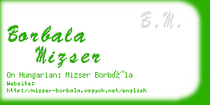 borbala mizser business card